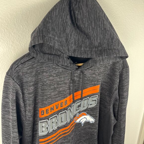 DENVER BRONCOS | Pull-Over Hoodie Sweat Shirt Grey Black, size M - Picture 2 of 8